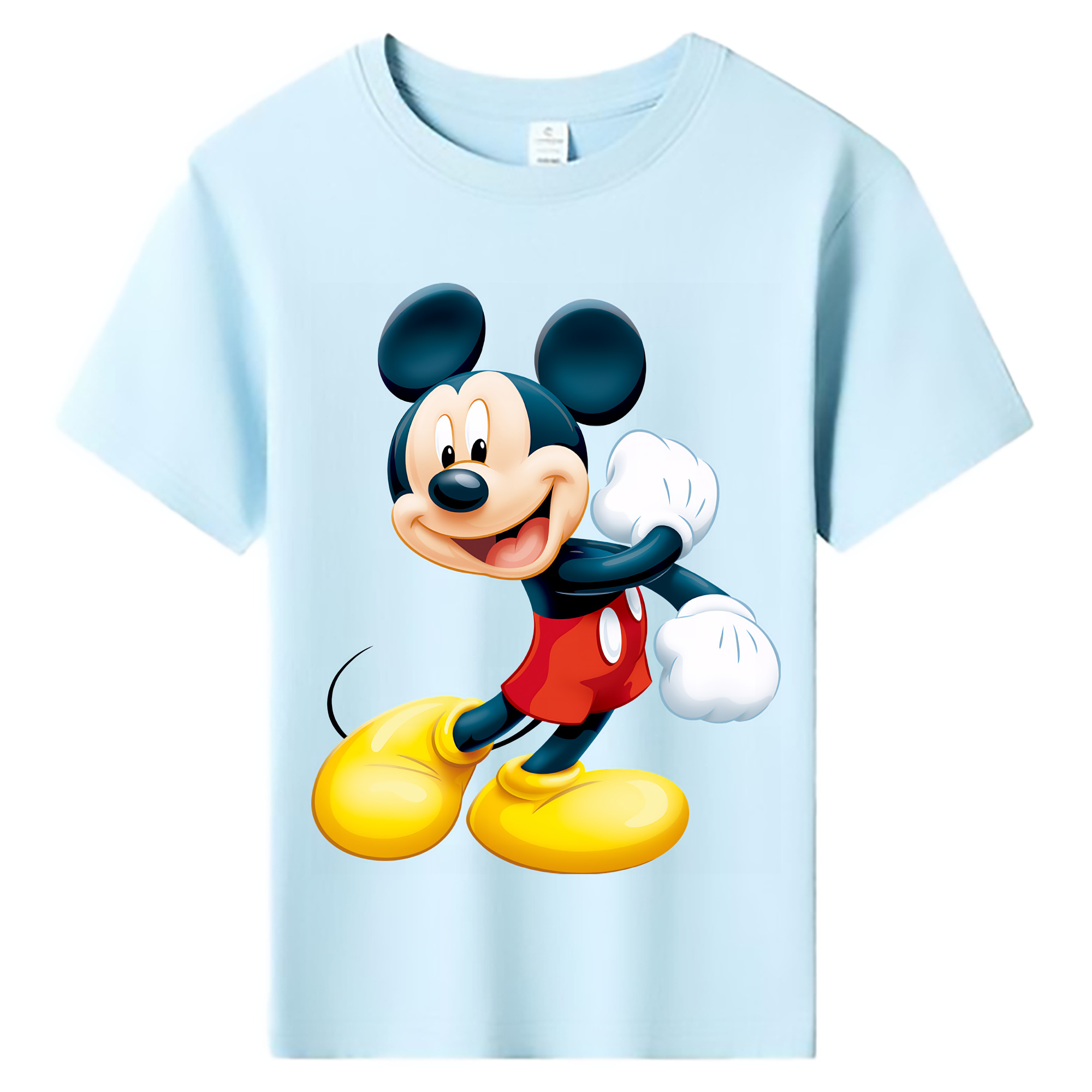（画像用） ミッキーマウス Mickey Mouse 綿100％キッズTシャツ（フロントプリント）